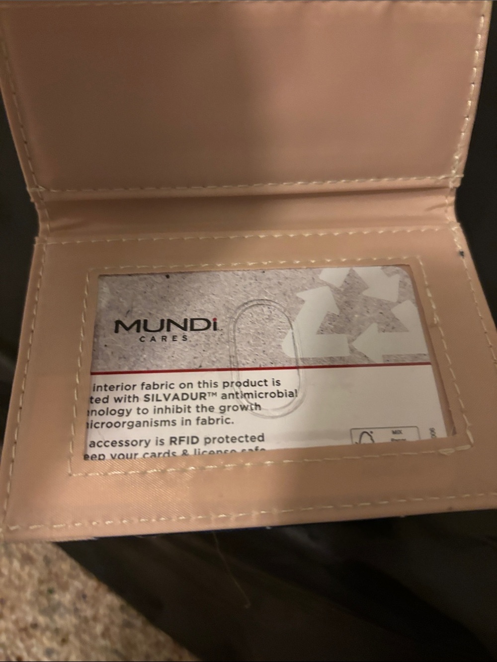 mundi Floral Snap Wallet - Navy, Beige, Light Blue - Picture 3 of 8